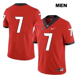 Men's Georgia Bulldogs NCAA #7 D'Andre Swift Nike Stitched Red Legend Authentic No Name College Football Jersey YTD7454DS